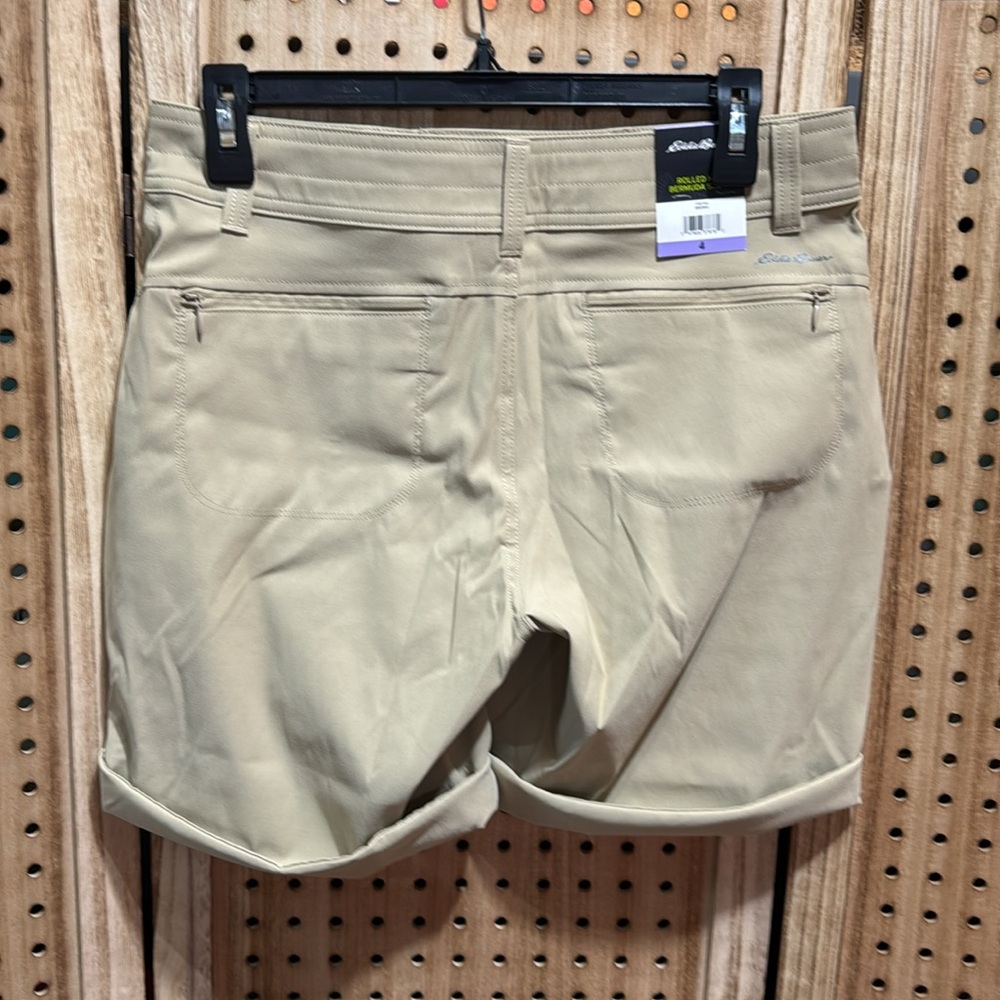 Eddie Bauer Rolled Hem Tan Bermuda new with tags - Picture 7 of 9